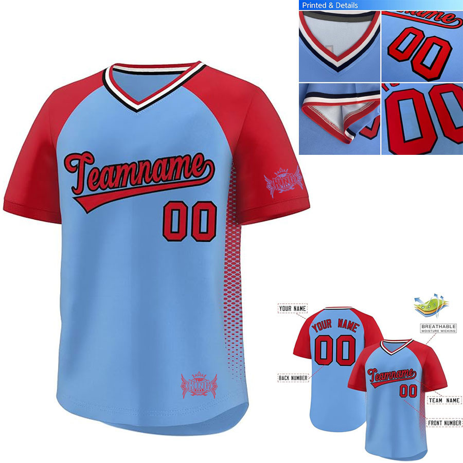 V-Neck Baseball Jersey:-