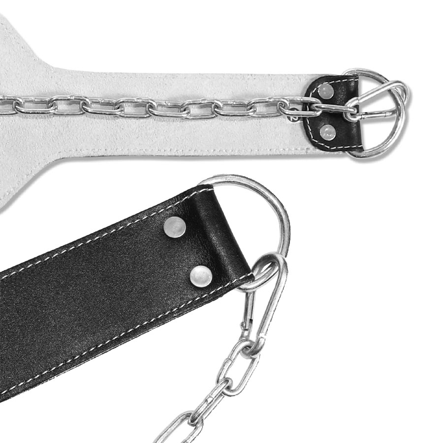  Suede leather Gym Dip Belts With Chain:-