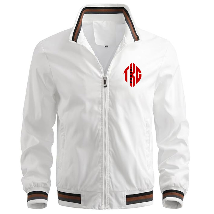 Men Lightweight Bomber Jacket Zip Up with Pockets:-