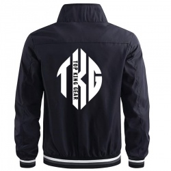 Men Lightweight Bomber Jacket Zip Up with Pockets:-