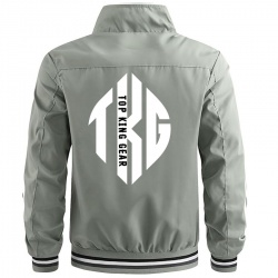Men Lightweight Bomber Jacket Zip Up with Pockets:-