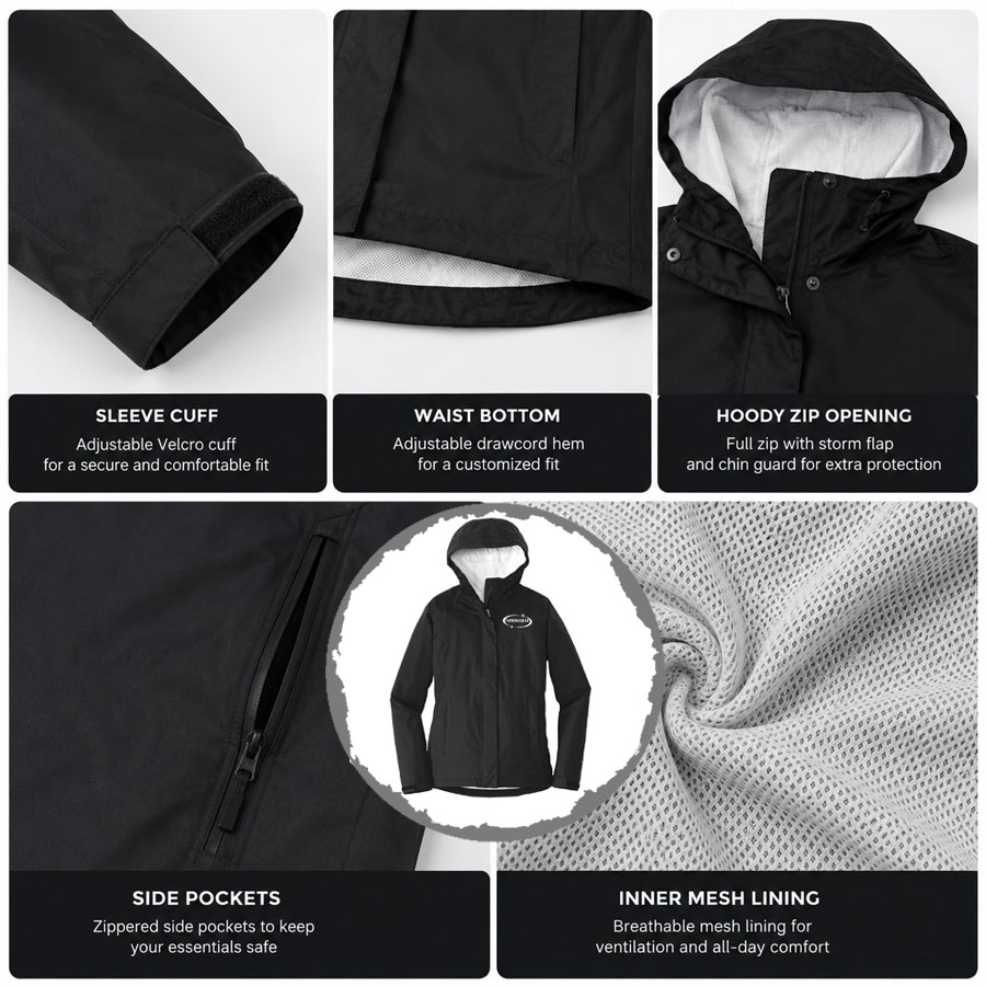 TOP KING GEAR Premium Men's Waterproof Rain Jacket