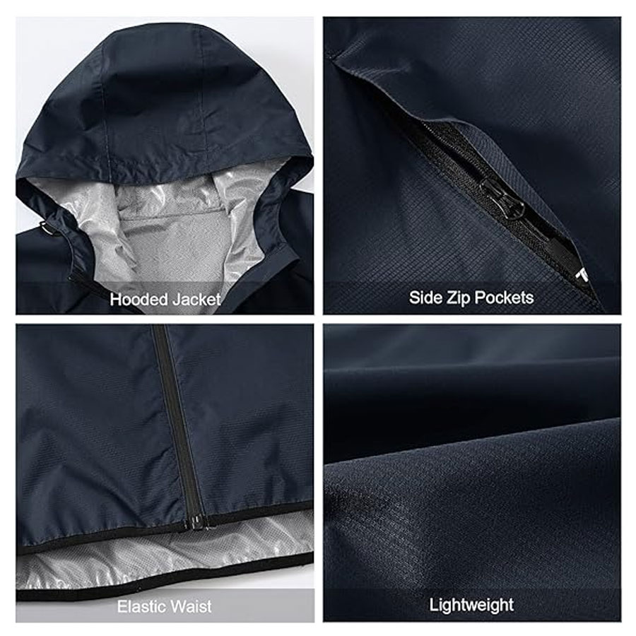 Lightweight Waterproof Raincoat with Hood:-