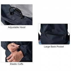 Lightweight Waterproof Raincoat with Hood:-