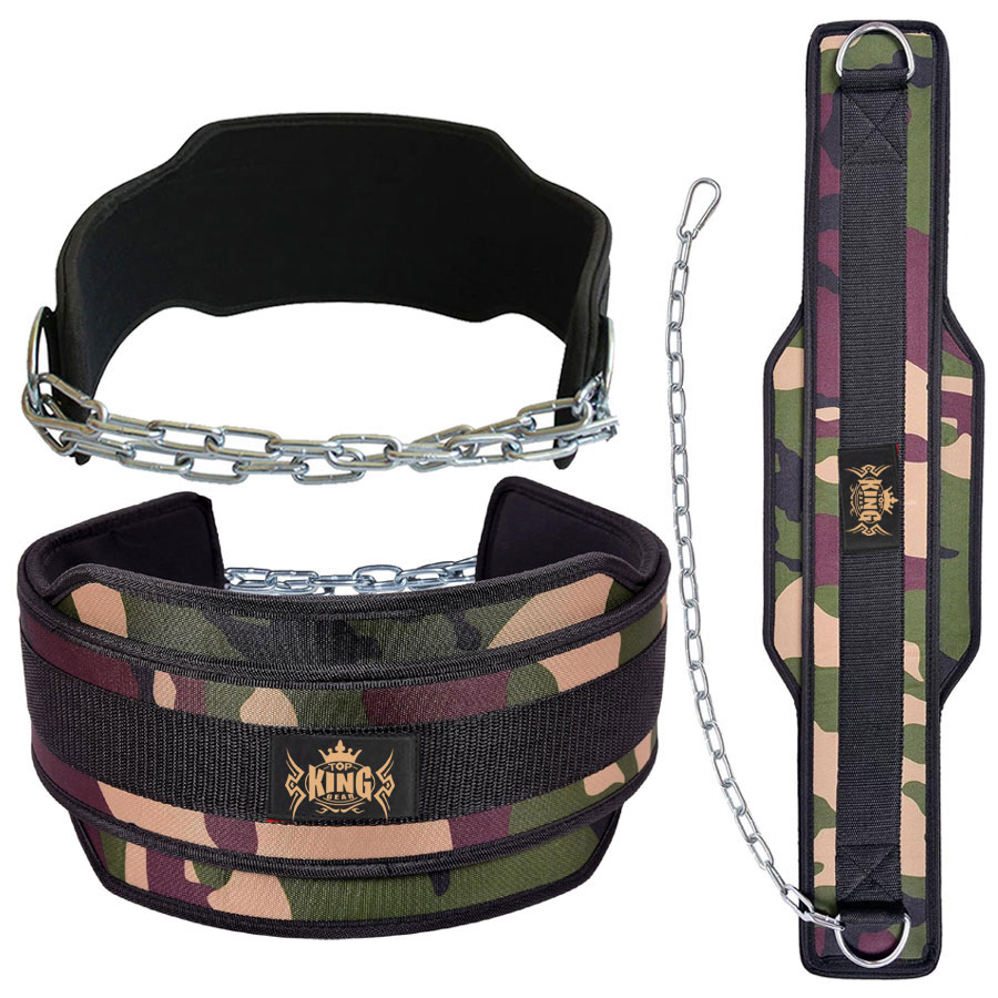 Green Camo Dipping Gym Belt:-