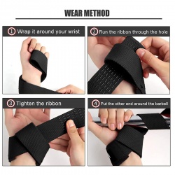 Weightlifting Non-slip Silicone Wrist Straps:-