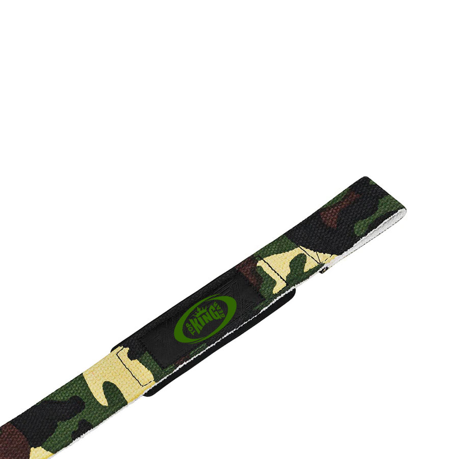 Green Camo Design Weight Training Wrist Straps:-