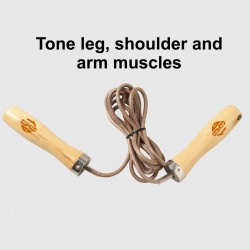 Adjustable Fitness Workout Leather Skipping Rope:-