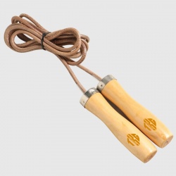 Adjustable Fitness Workout Leather Skipping Rope:-