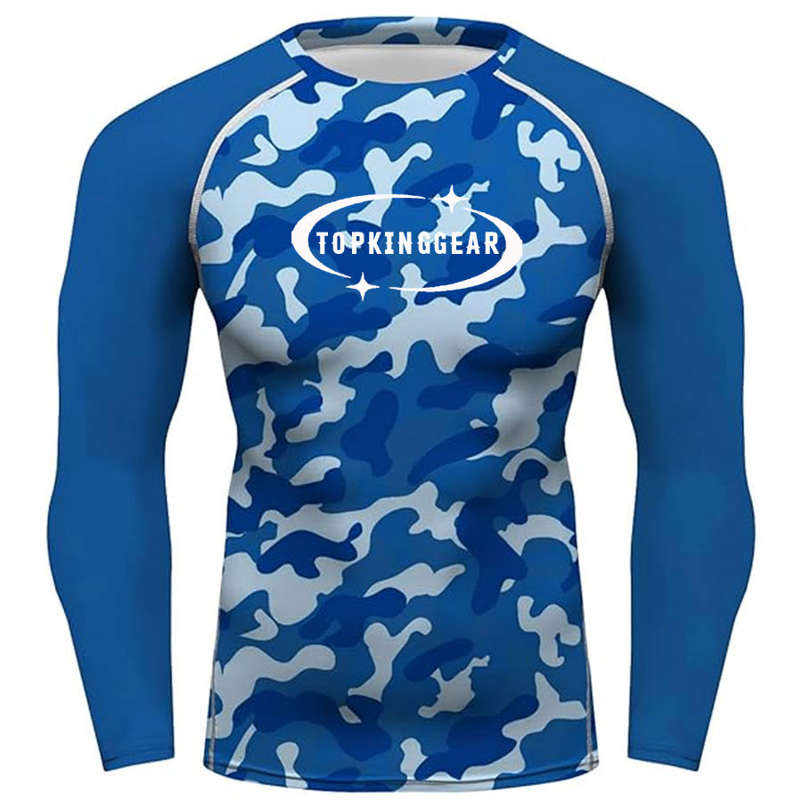 Long Sleeves Camo Design Sublimation Compression Rash Guard:-