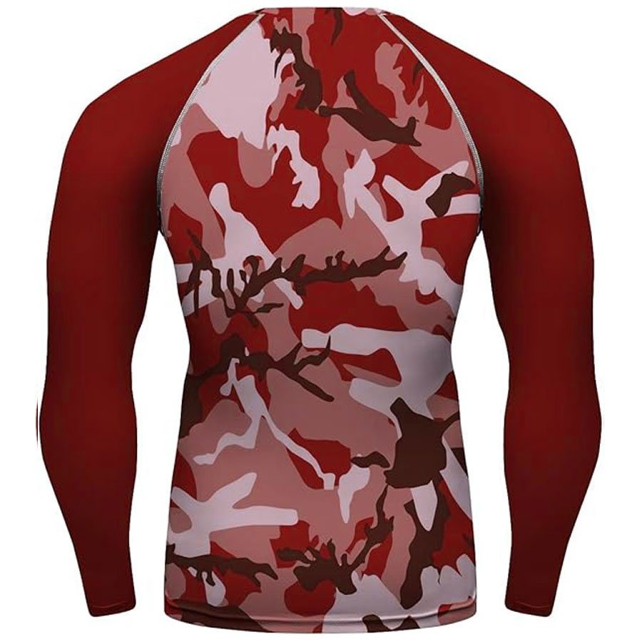 Long Sleeves Camo Design Sublimation Compression Rash Guard:-