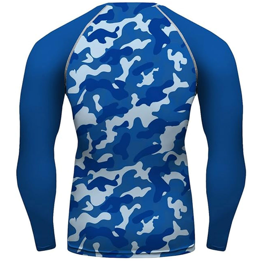 Long Sleeves Camo Design Sublimation Compression Rash Guard:-