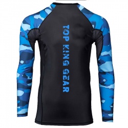 Sublimation Camo Long Sleeves Contrast Body Compression Rash Guard:-