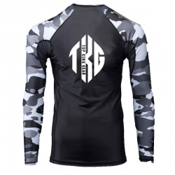 Sublimation Camo Long Sleeves Contrast Body Compression Rash Guard:-