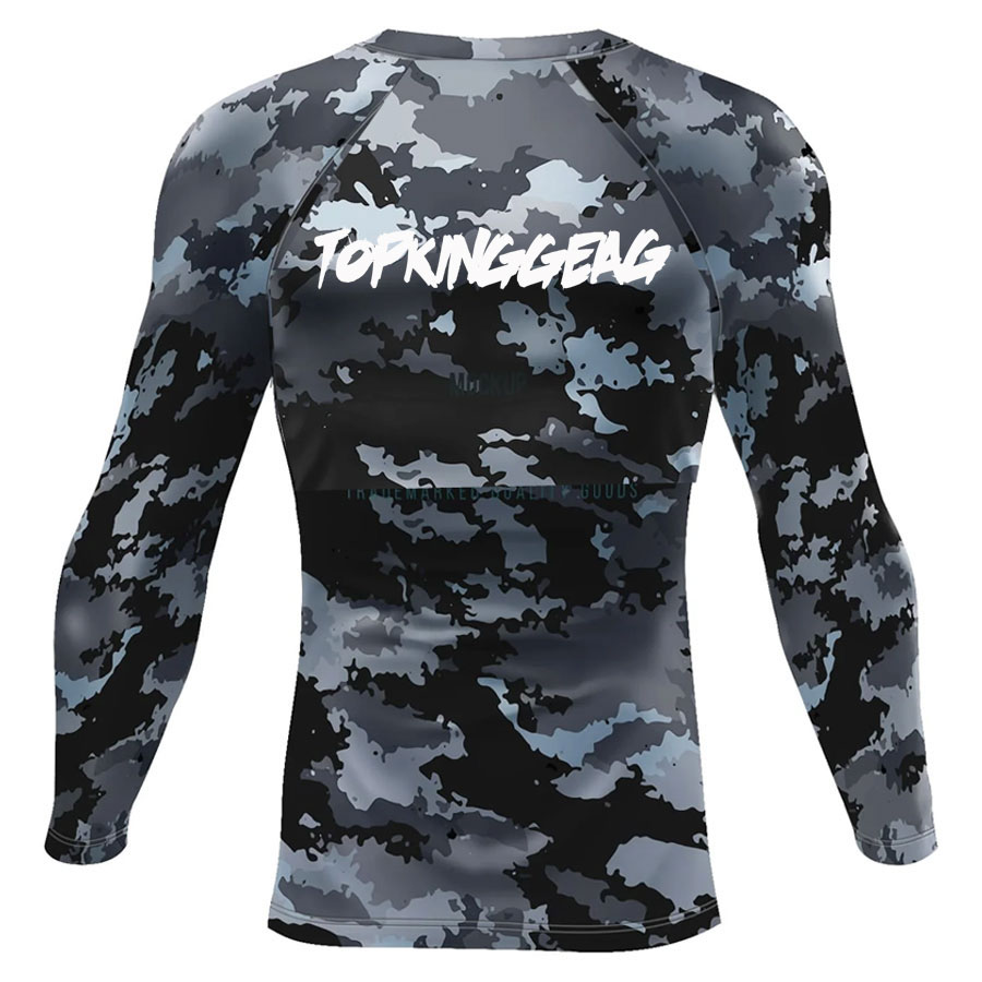 Camo Design Compression Rash Guard:-
