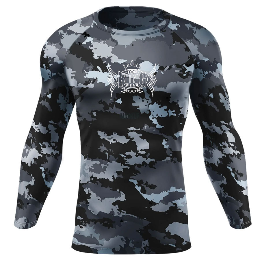 Camo Design Compression Rash Guard:-