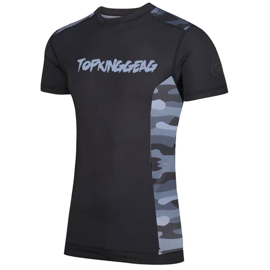 New TopKingGear Camo Panels Compression Rash Guard:-