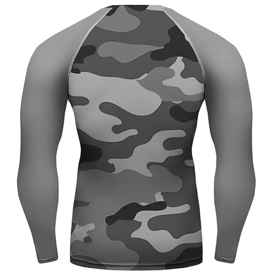 Sublimated Camo Design MMA Fight Rash Guard:-