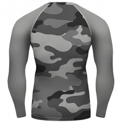 Sublimated Camo Design MMA Fight Rash Guard:-