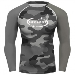 Sublimated Camo Design MMA Fight Rash Guard:-