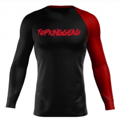 Contrast Raglan Long Sleeve Compression Rash Guard:-