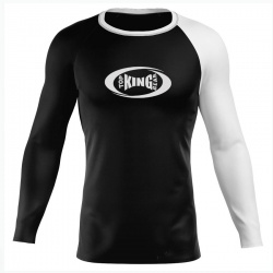 Contrast Raglan Long Sleeve Compression Rash Guard:-