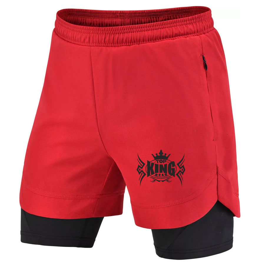Compression Running Double Layer Shorts:-