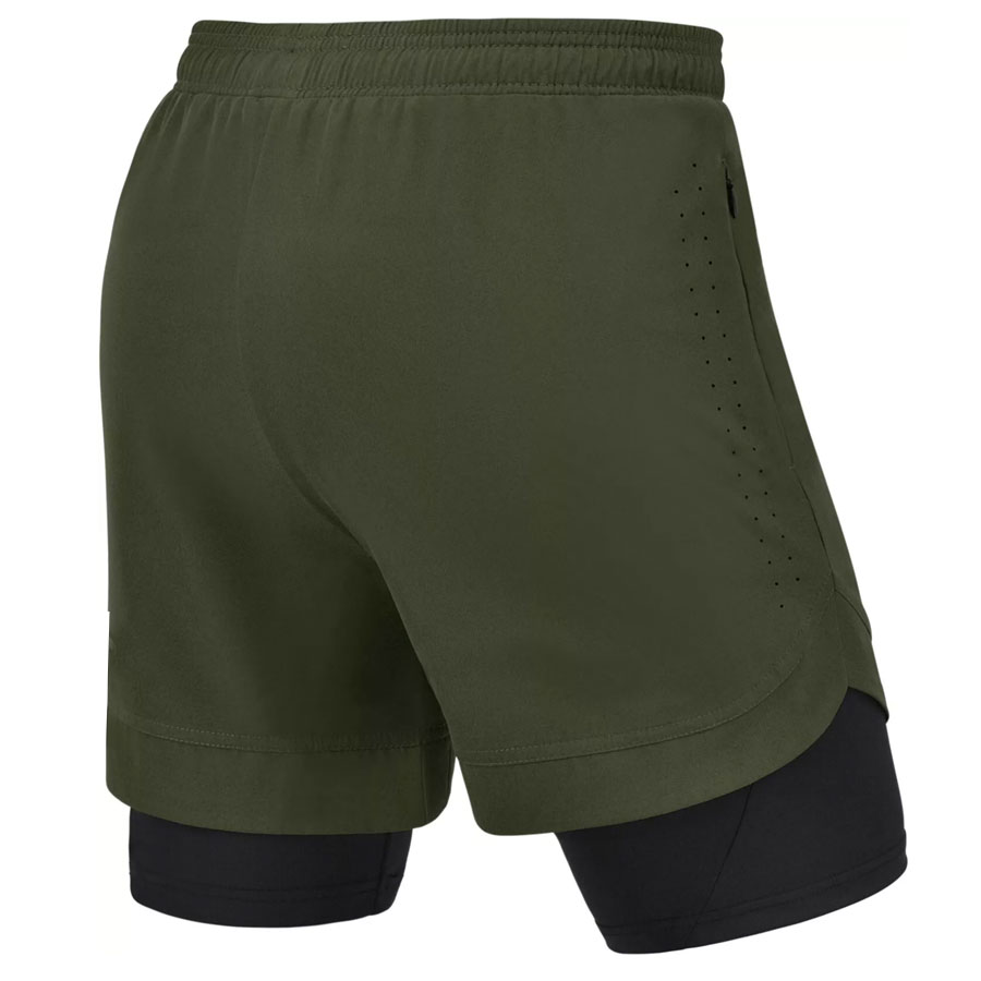 Compression Running Double Layer Shorts:-