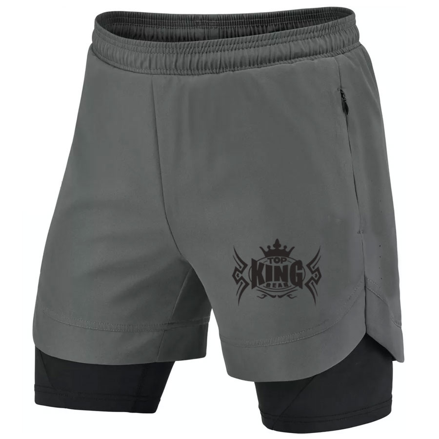 Compression Running Double Layer Shorts:-