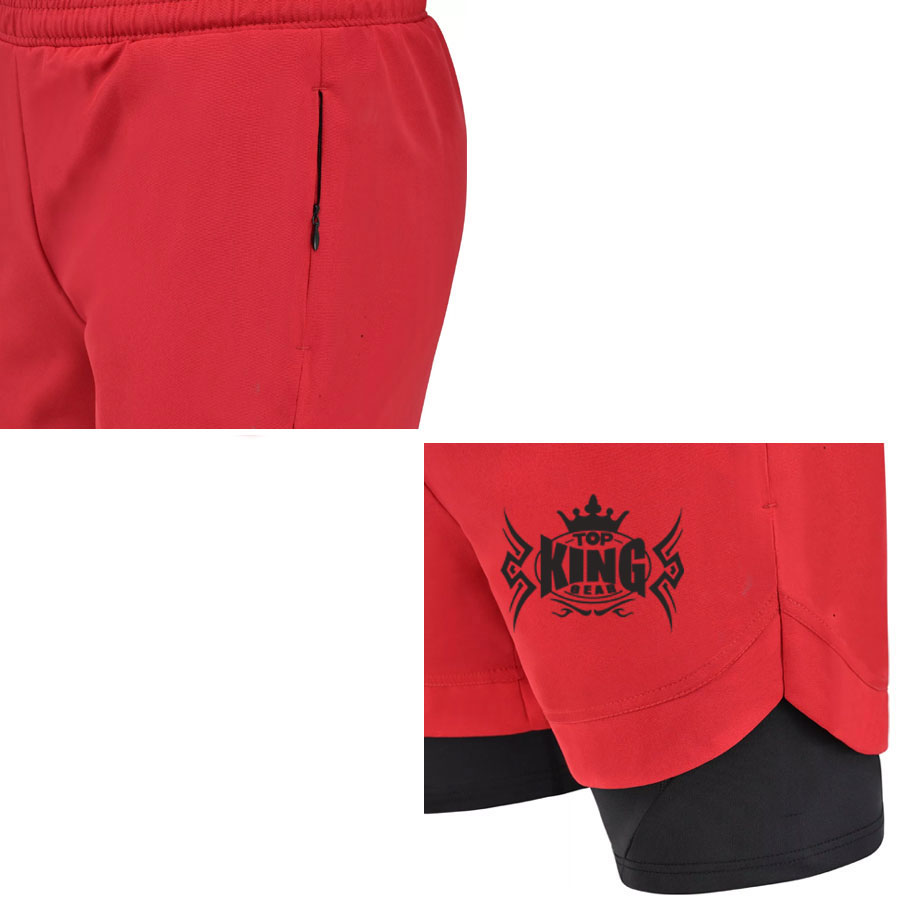 Compression Running Double Layer Shorts:-