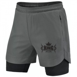 Compression Running Double Layer Shorts:-