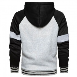 Contrast Color Raglan Style Casual Hoodie:-
