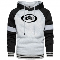 Contrast Color Raglan Style Casual Hoodie:-