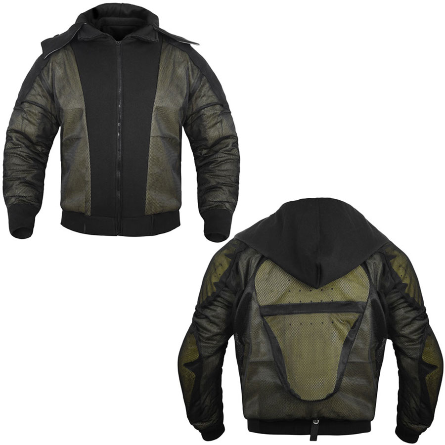 Motorcycle Armour Hoodie Jacket:-
