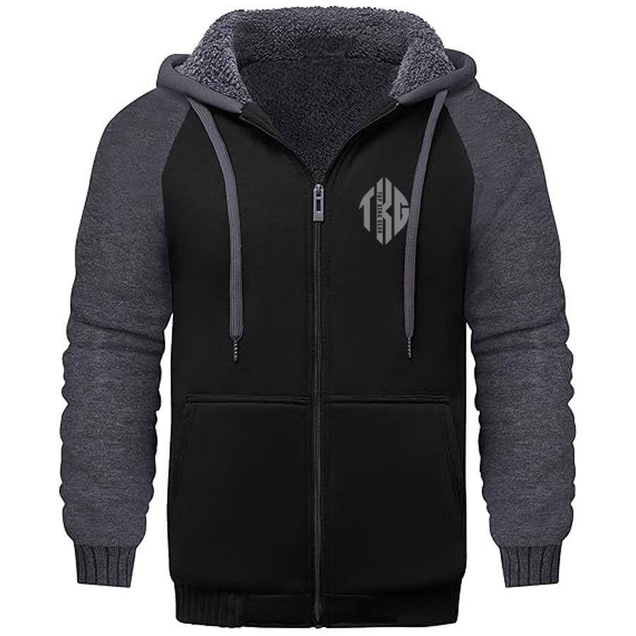 Full Zip Up Thick Sherpa Lined Hooded Jacket:-