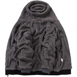 Full Zip Up Thick Sherpa Lined Hooded Jacket:-