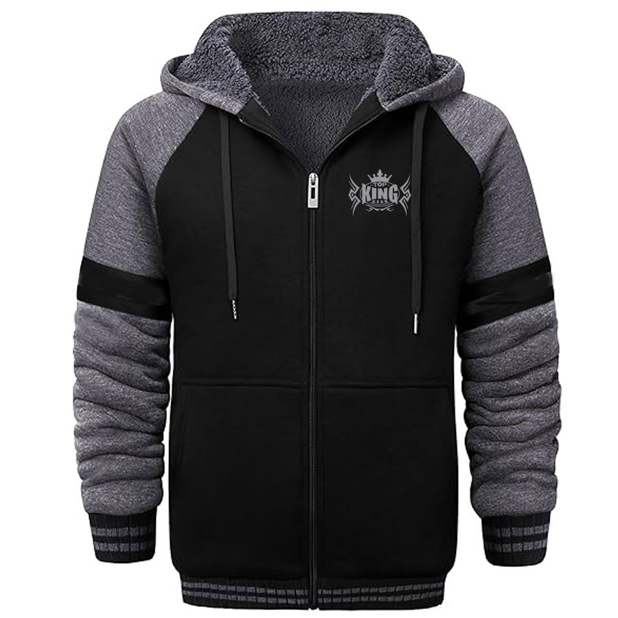 Raglan Sleeve Sherpa Hooded Fleece Jackets:-
