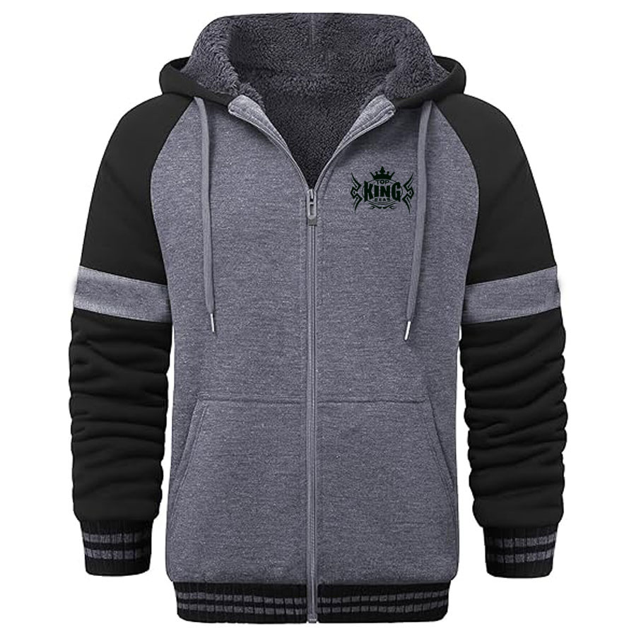 Raglan Sleeve Sherpa Hooded Fleece Jackets:-