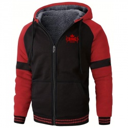 Raglan Sleeve Sherpa Hooded Fleece Jackets:-