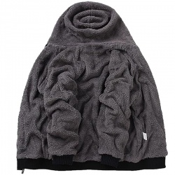 Raglan Sleeve Sherpa Hooded Fleece Jackets:-