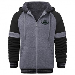 Raglan Sleeve Sherpa Hooded Fleece Jackets:-