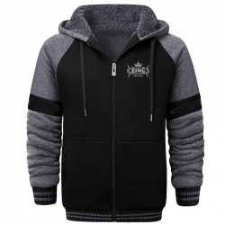 Raglan Sleeve Sherpa Hooded Fleece Jackets:-