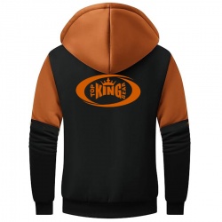 Full Zip Up Thick Sherpa Lined Hoodie Jacket:-