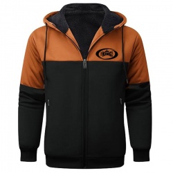 Full Zip Up Thick Sherpa Lined Hoodie Jacket:-