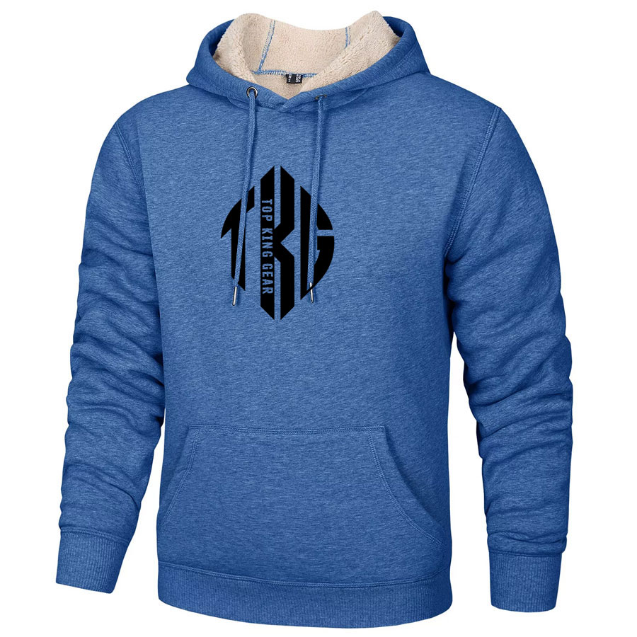 Men Pullover Sherpa Lined Hoodie Jacket:-