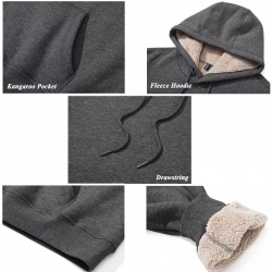 Men Pullover Sherpa Lined Hoodie Jacket:-