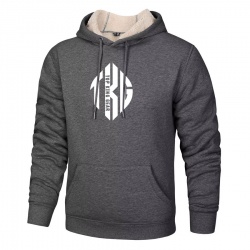 Men Pullover Sherpa Lined Hoodie Jacket:-