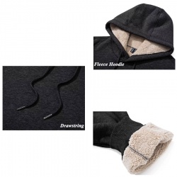 Sherpa Fleece Lined Pullover Hoodies Jackets:-