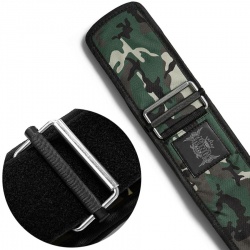 4 Inch Camo Print Neoprene Quick Locking Weightlifting Belt:-