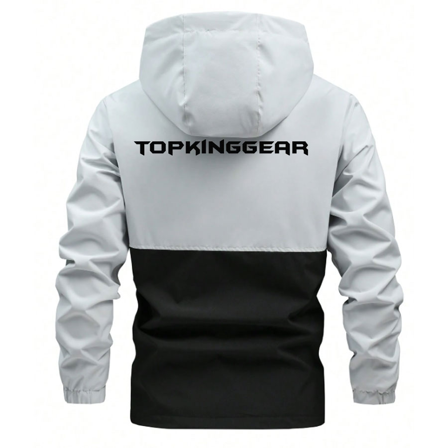 Men Colorblock Hoodie Bomber Jackets:-